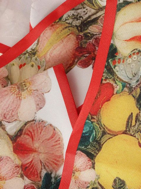 Alexander McQueen floral-jacquard silk scarf - White - zdjęcie produktu nr 2