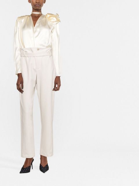 Magda Butrym draped silk blouse - Neutrals - zdjęcie produktu nr 2