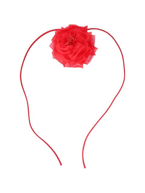 Max Mara floral-appliqué necklace - Red - zdjęcie produktu nr 1