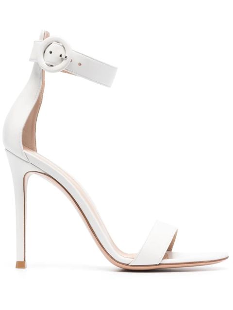 Gianvito Rossi Portofino 105mm leather sandals - White - zdjęcie produktu nr 1