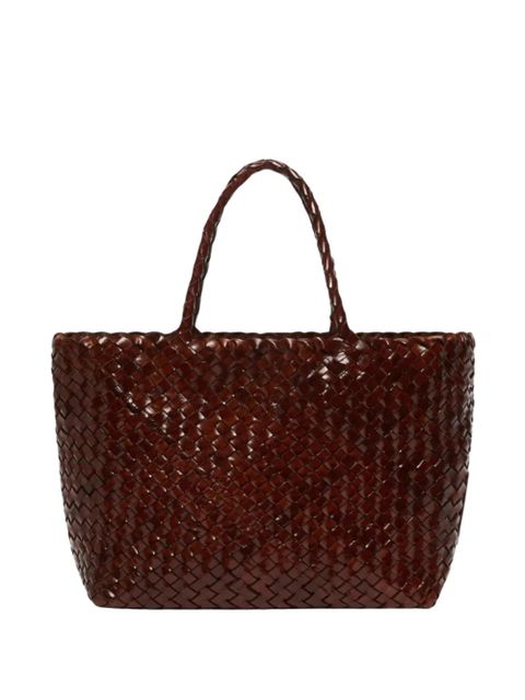 Weekend Max Mara woven leather tote bag - Brown - zdjęcie produktu nr 1