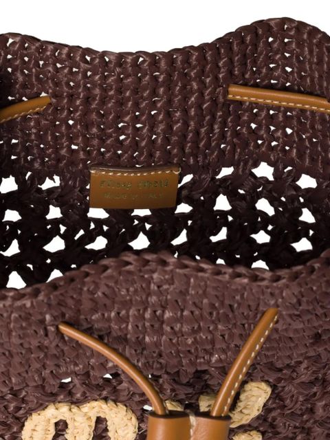 Miu Miu mini crochet bucket bag - Brown - zdjęcie produktu nr 2
