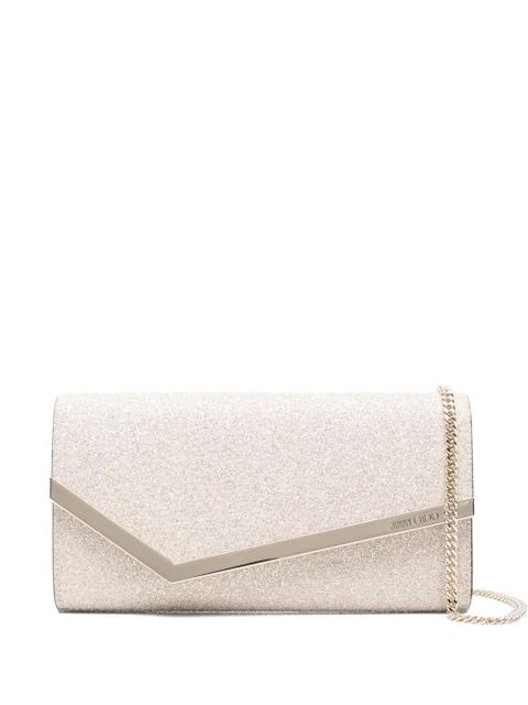Jimmy Choo Emmie glitter clutch bag - Neutrals - zdjęcie produktu nr 1