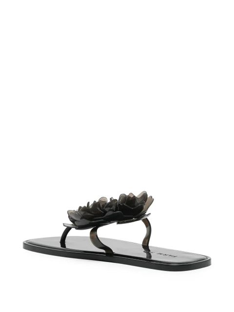 FARM Rio flower flat sandals - Black