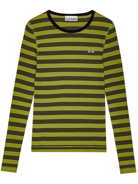 GANNI striped T-shirt - Green - zdjęcie produktu nr 1