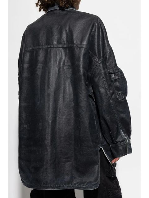 The Attico multi-pocket denim jacket - Blue