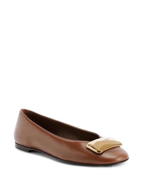 Giuseppe Zanotti Georgia Stone ballet flats - Brown - zdjęcie produktu nr 2