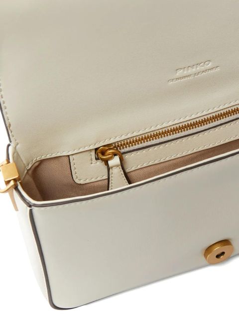 PINKO mini Love cross body bag - White
