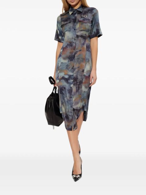 Diesel D-Ana printed midi dress - Blue - zdjęcie produktu nr 2