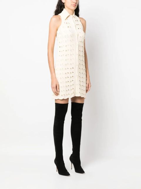 Sportmax Rivolo crochet short dress - Neutrals