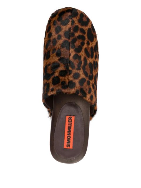 Simon Miller leopard-print heeled mules - Brown