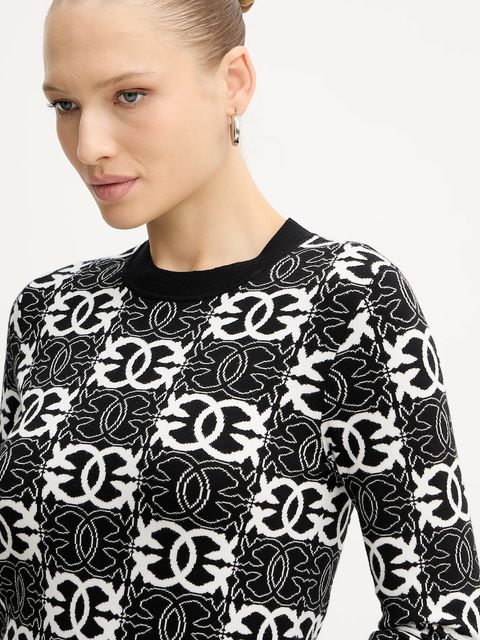 Pinko sweter damski kolor czarny lekki 106041 A2YD