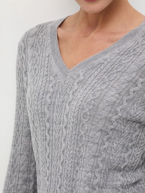 Medicine sweter z wełny merino kolor szary