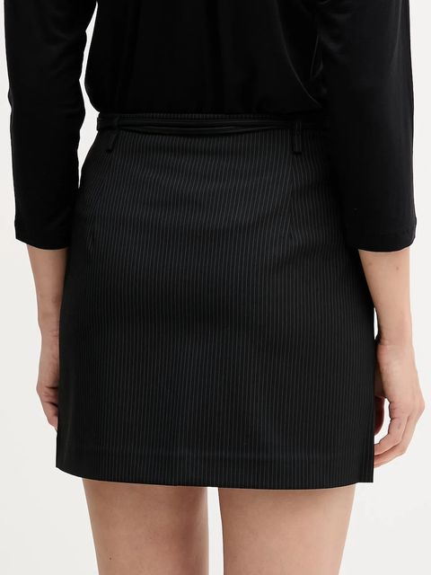 Sisley spódnica kolor czarny mini prosta 45QHL002V