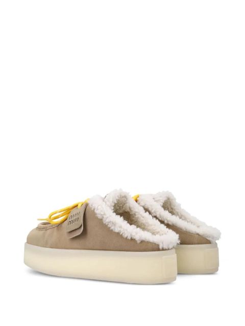 Miu Miu 45mm platform slippers - Neutrals