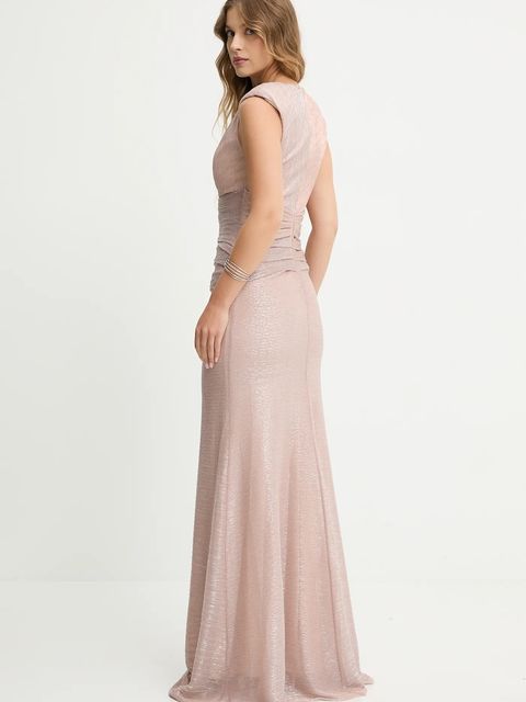 Answear.LAB sukienka kolor różowy maxi prosta