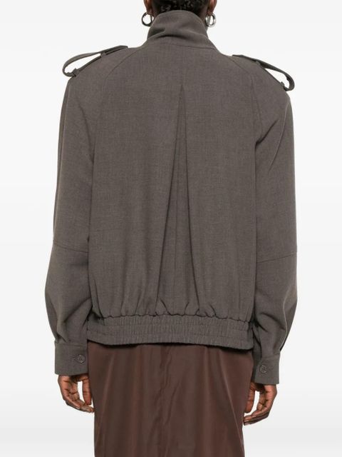 The Frankie Shop Kelly buttoned oversized jacket - Grey