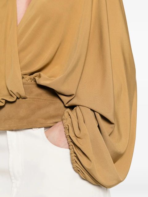 Christopher Esber V-neck blouse - Brown