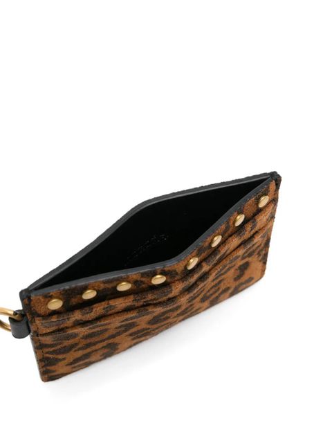 ISABEL MARANT leopard-print card holder - Brown