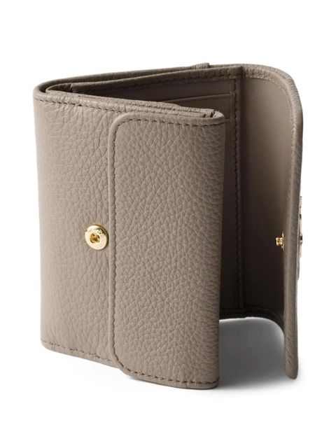 Prada small triangle-logo wallet - Grey