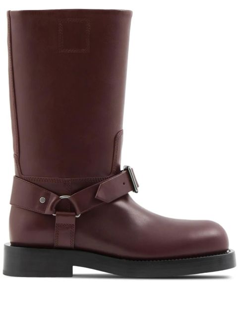 Burberry buckle-detail riding boots - Red - zdjęcie produktu nr 1