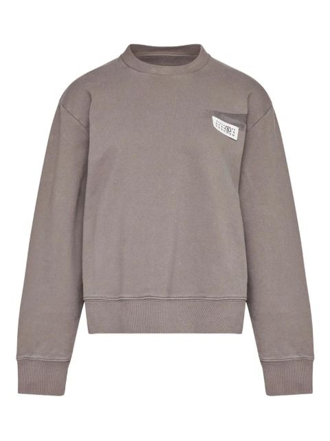 MM6 Maison Margiela logo-patch sweatshirt - Grey - zdjęcie produktu nr 1
