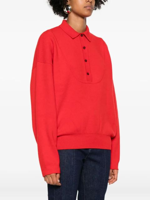 Jacquemus polo-neck sweater - Red