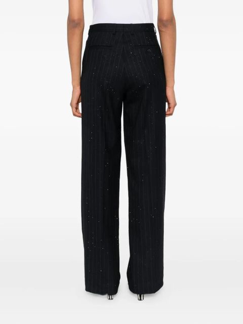 SANDRO pinstripe metallic trousers - Blue