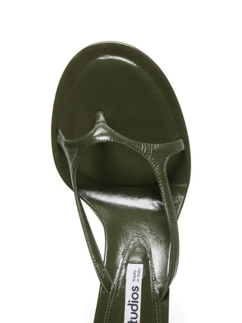 Acne Studios thong-strap kitten-heel sandals - Green