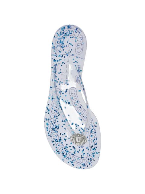 Casadei embellished flip-flops - White