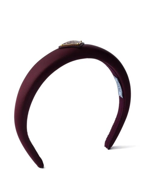 Prada triangle-logo headband - Red - zdjęcie produktu nr 1