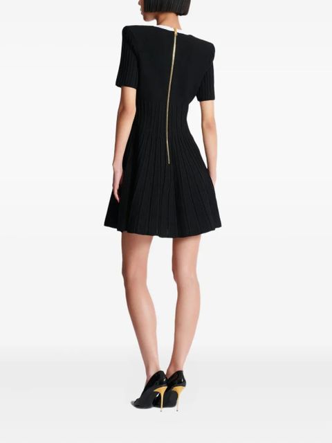 Balmain knitted mini dres - Black