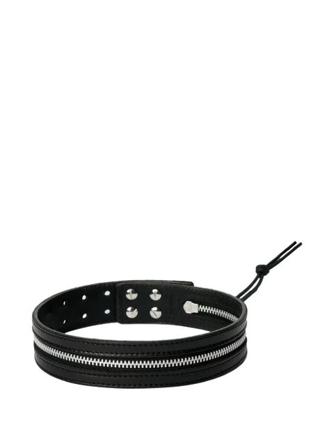 OUR LEGACY zip-detail studded choker - Black - zdjęcie produktu nr 2