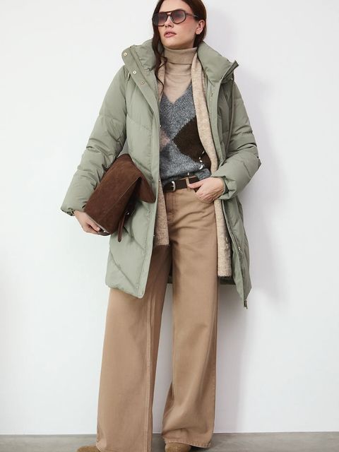 Medicine płaszcz damski kolor zielony - zdjęcie produktu nr 1