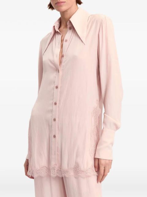 16Arlington Fiorella lace-trimmed shirt - Pink