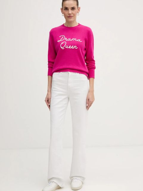 MC2 Saint Barth sweter wełniany damski kolor różowy QUE0010