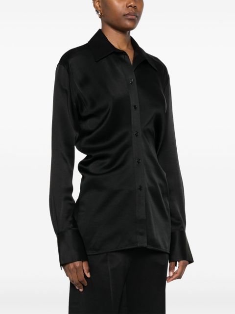 TOTEME slouch waist shirt - Black