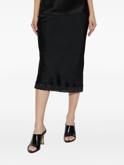 Victoria Beckham lace-trimmed pencil skirt - Black - zdjęcie produktu nr 2