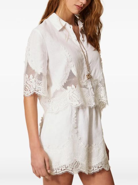 TWINSET embroidered shorts - White