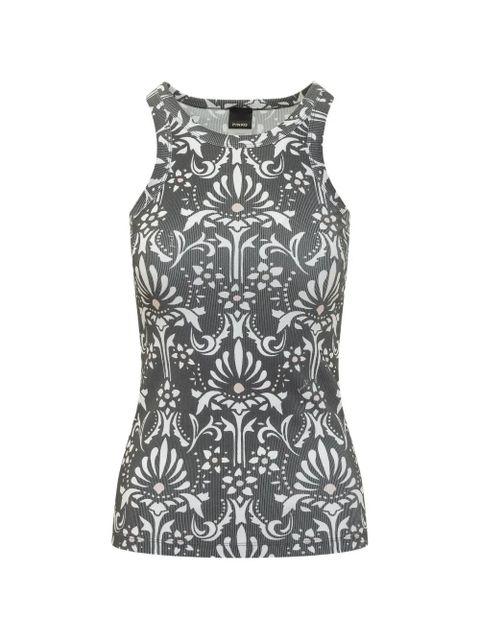 PINKO baroque-print tank top - Grey - zdjęcie produktu nr 1