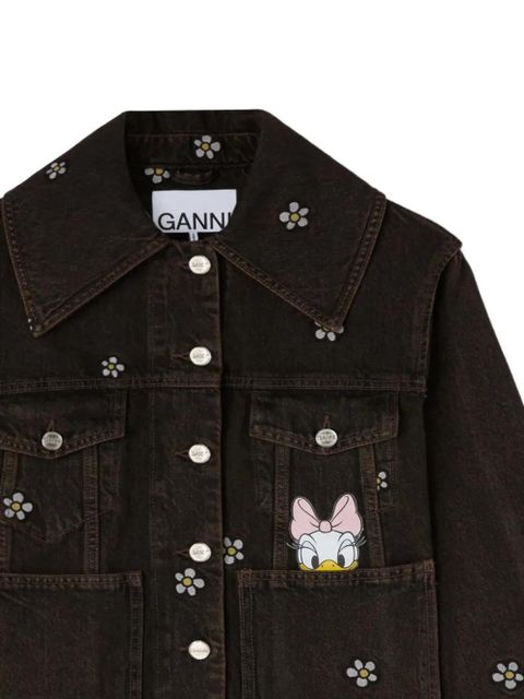 GANNI x Disney floral-appliqué jacket - Black - zdjęcie produktu nr 2
