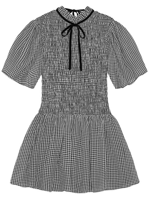 GANNI checked mini dress - Black - zdjęcie produktu nr 1