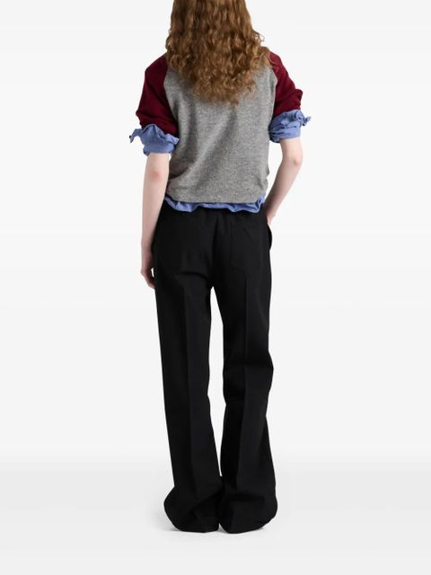 Prada gabardine trousers - Black