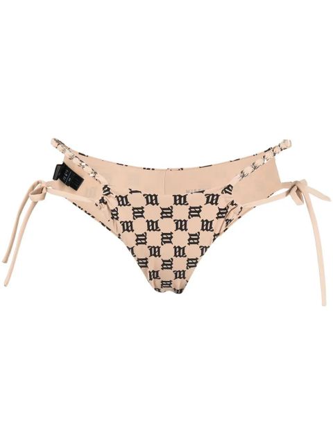 MISBHV monogram-pattern bikini bottoms - Neutrals - zdjęcie produktu nr 1