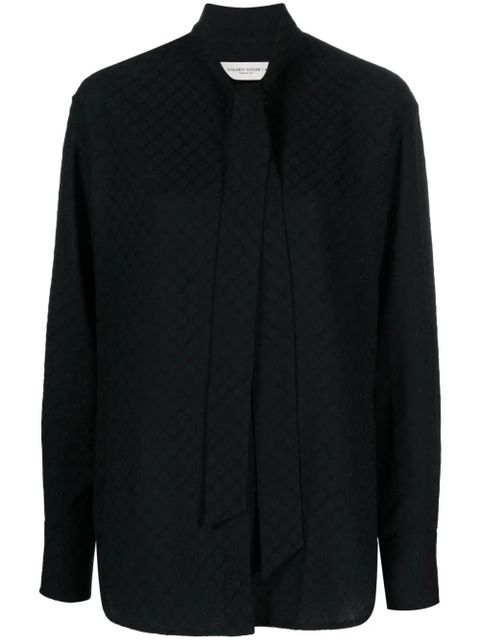 Golden Goose diamond-jacquard blouse - Black - zdjęcie produktu nr 1