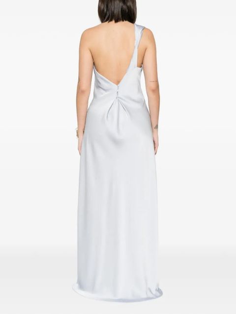 Eleh one-shoulder satin maxi dress - Blue