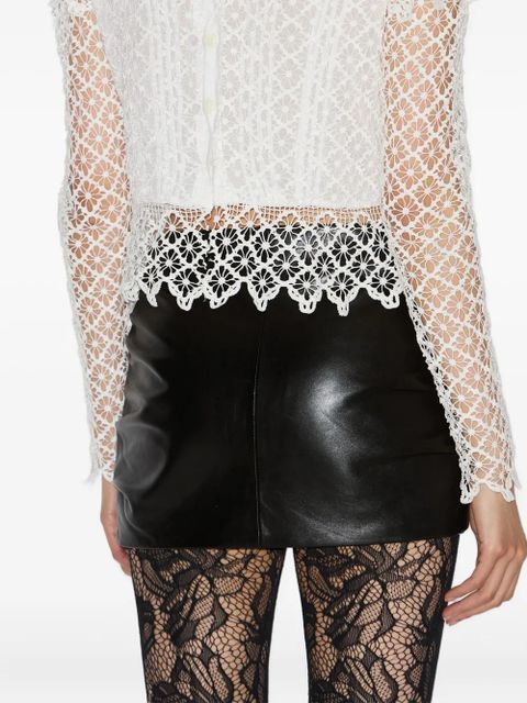 ISABEL MARANT buckle-detail leather skirt - Black