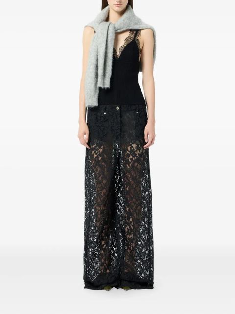 Blumarine rébrodé-lace trousers - Black - zdjęcie produktu nr 2