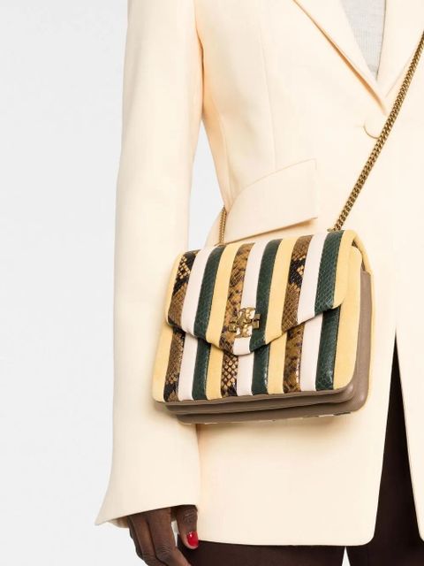 Tory Burch Kira striped crossbody bag - Yellow