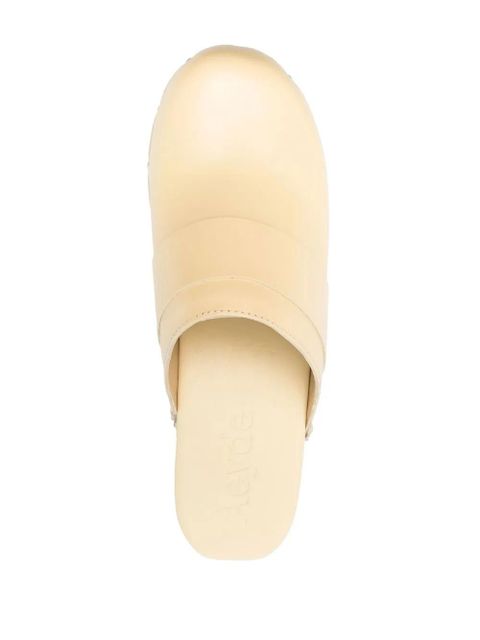 Aeyde Bibi 60mm leather wooden mules - Neutrals - zdjęcie produktu nr 2